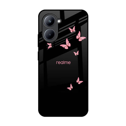 Fly Butterfly Realme C33 Glass Back Cover Online