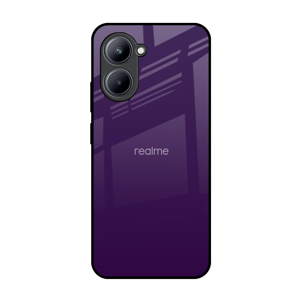 Dark Purple Realme C33 Glass Back Cover Online