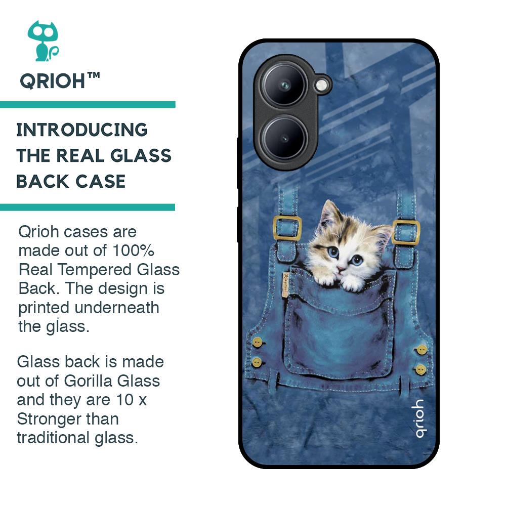 Kitty In Pocket Glass Case For Realme C33