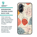 Abstract Faces Glass Case for Realme C33