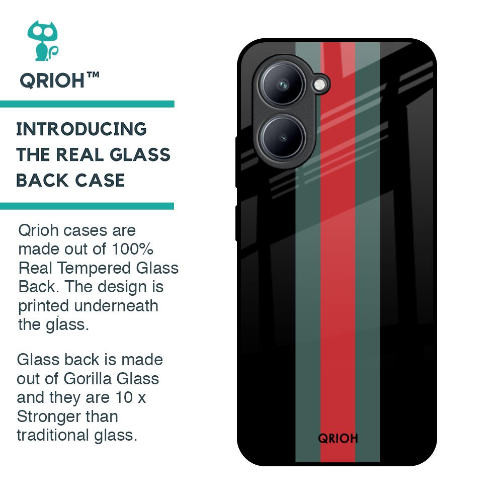 Vertical Stripes Glass Case for Realme C33