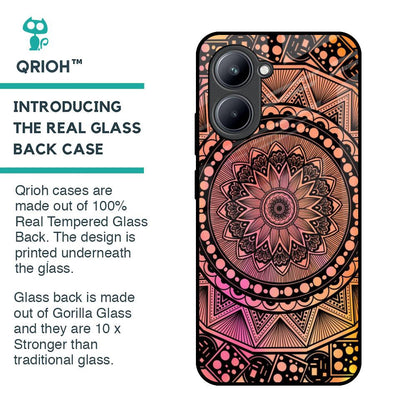 Floral Mandala Glass Case for Realme C33
