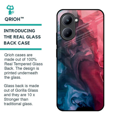 Blue & Red Smoke Glass Case for Realme C33