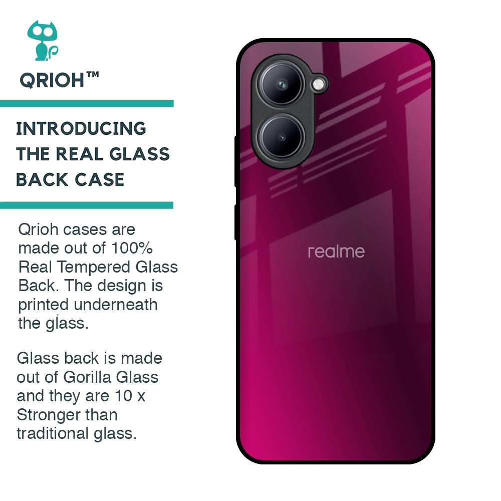 Pink Burst Glass Case for Realme C33
