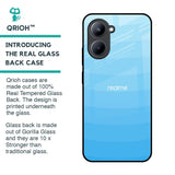 Wavy Blue Pattern Glass Case for Realme C33