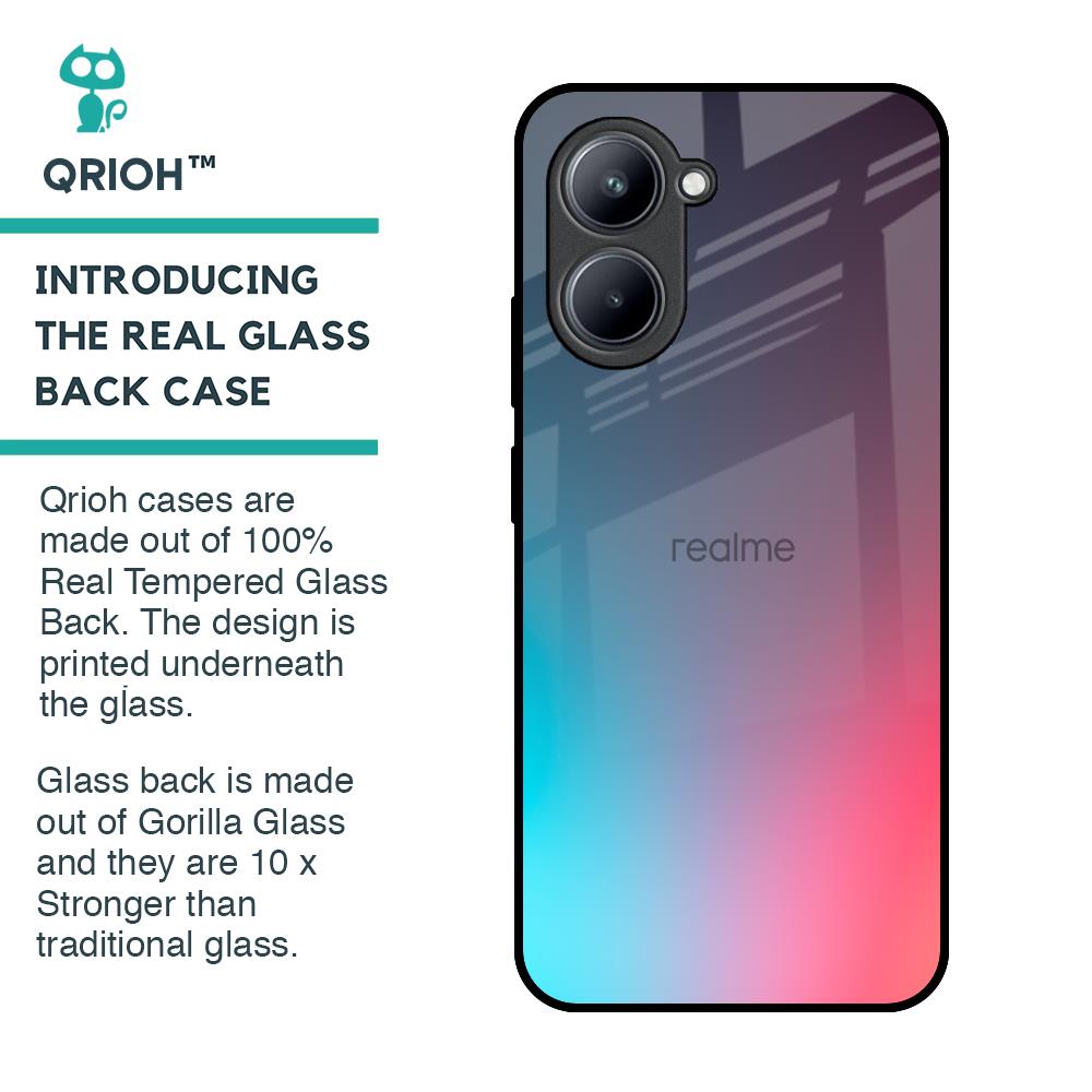 Rainbow Laser Glass Case for Realme C33
