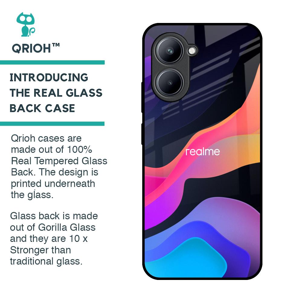 Colorful Fluid Glass Case for Realme C33