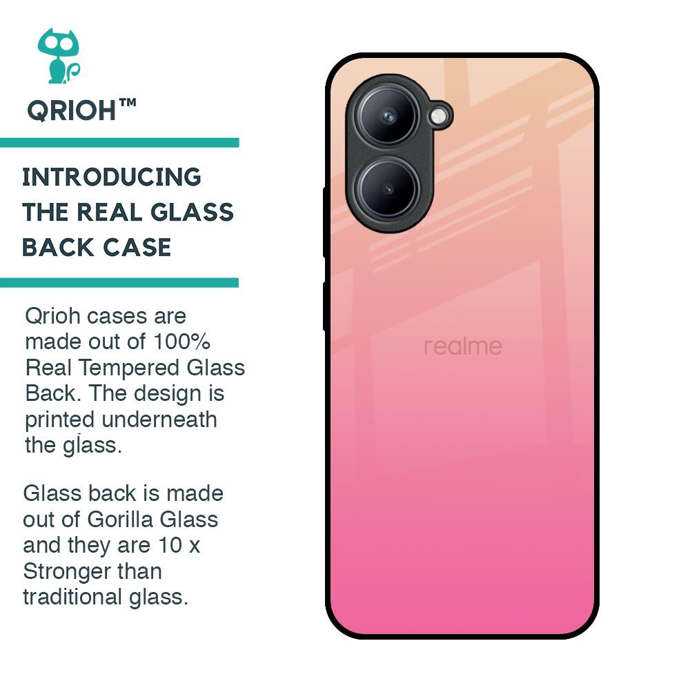 Pastel Pink Gradient Glass Case For Realme C33