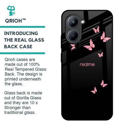 Fly Butterfly Glass Case for Realme C33