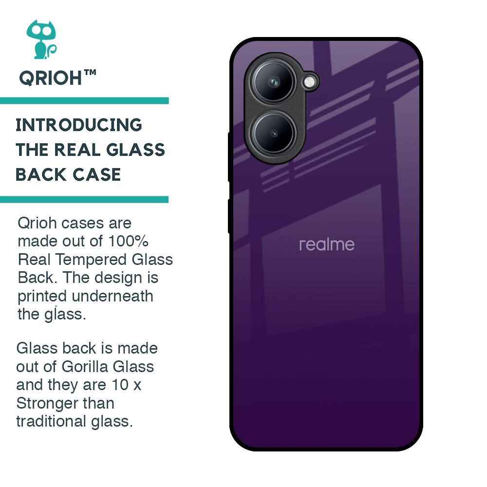 Dark Purple Glass Case for Realme C33