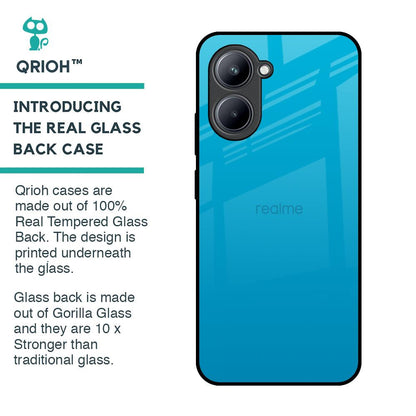 Blue Aqua Glass Case for Realme C33