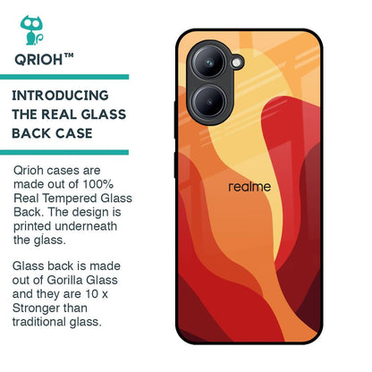 Magma Color Pattern Glass Case for Realme C33