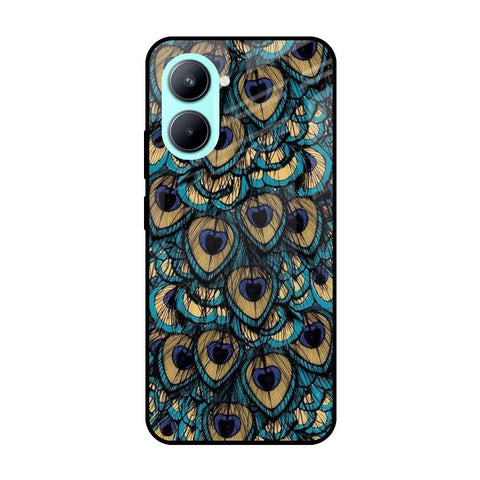 Peacock Feathers Realme C33 Glass Cases & Covers Online