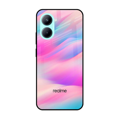 Colorful Waves Realme C33 Glass Cases & Covers Online