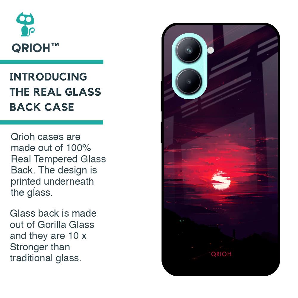 Morning Red Sky Glass Case For Realme C33