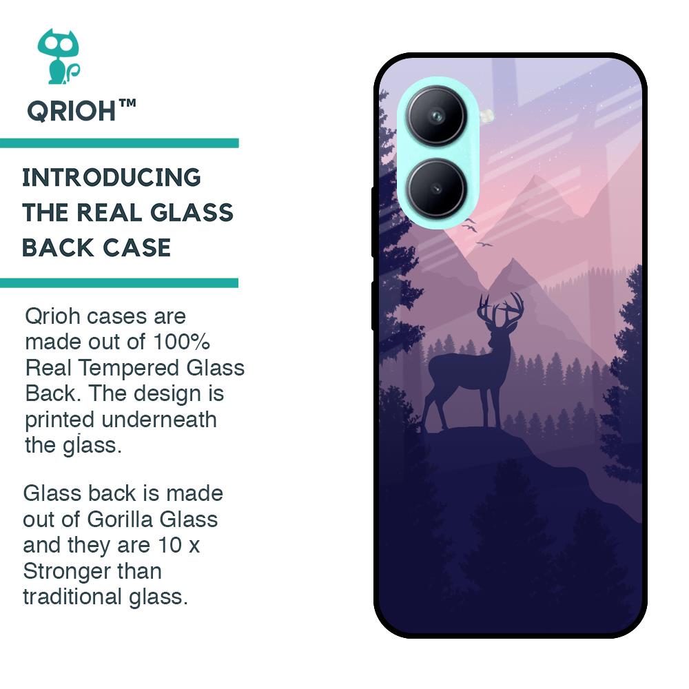 Deer In Night Glass Case For Realme C33