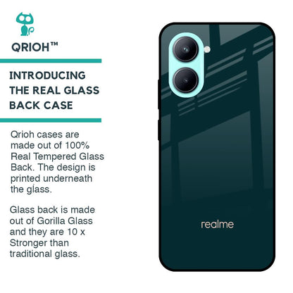 Hunter Green Glass Case For Realme C33