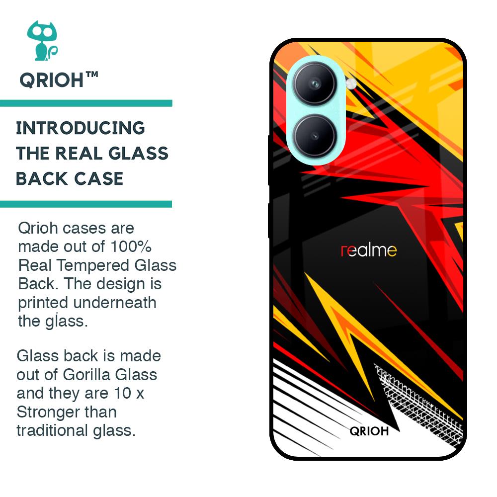 Race Jersey Pattern Glass Case For Realme C33
