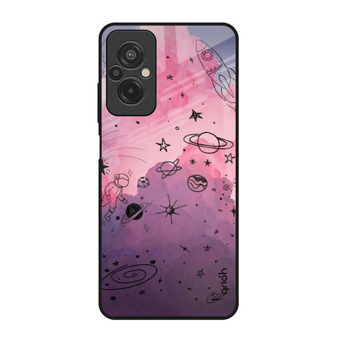 Space Doodles Redmi 11 Prime Glass Back Cover Online