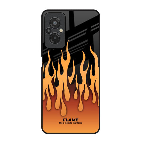 Fire Flame Redmi 11 Prime Glass Back Cover Online
