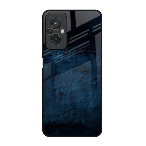 Dark Blue Grunge Redmi 11 Prime Glass Back Cover Online