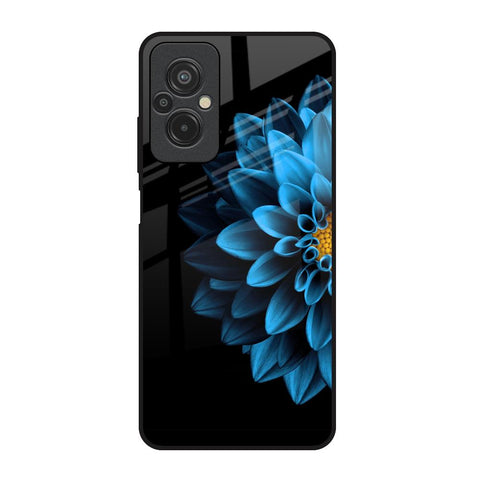 Half Blue Flower Redmi 11 Prime Glass Back Cover Online