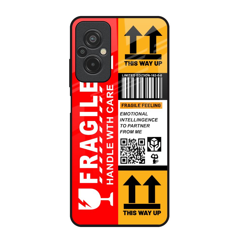 Handle With Care Redmi 11 Prime Glass Back Cover Online