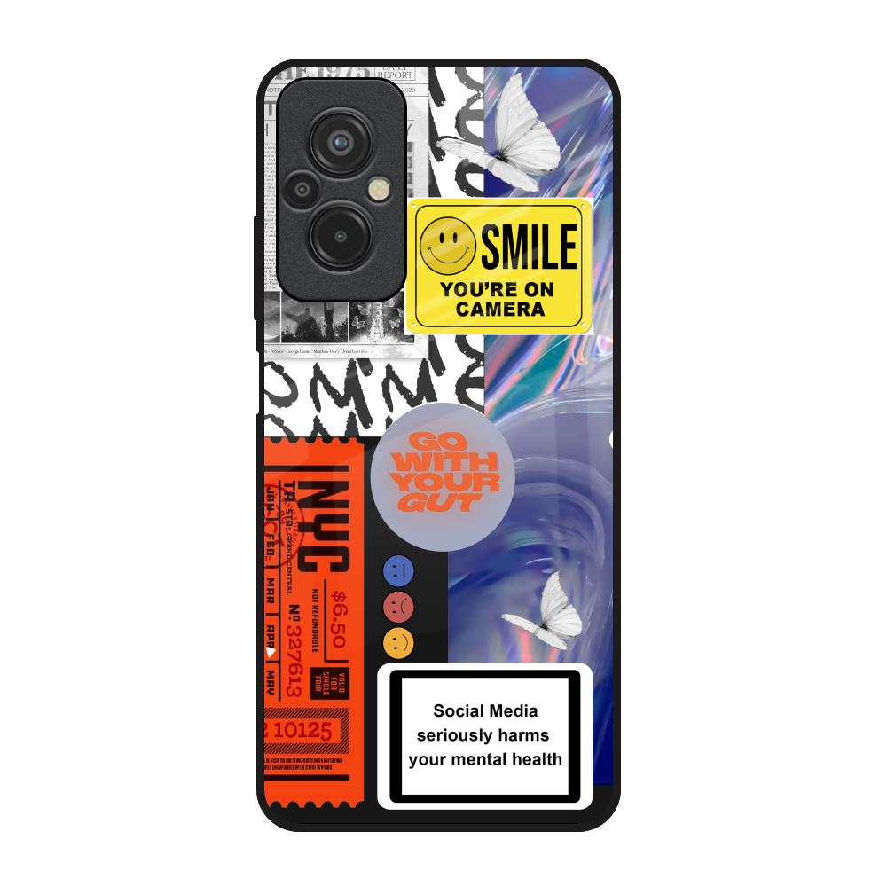 Smile for Camera Redmi 11 Prime Glass Back Cover Online