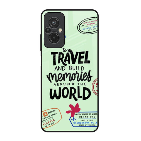 Travel Stamps Redmi 11 Prime Glass Back Cover Online