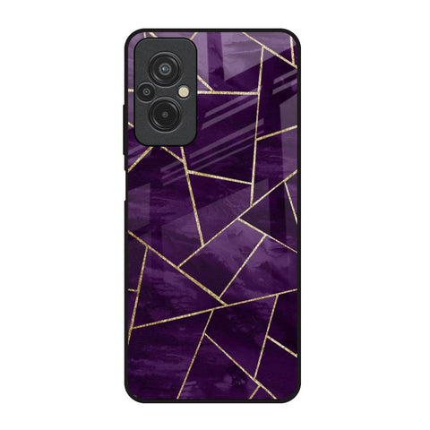 Geometric Purple Redmi 11 Prime Glass Back Cover Online