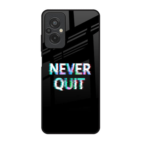 Never Quit Redmi 11 Prime Glass Back Cover Online