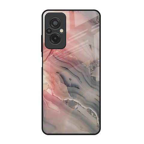 Pink And Grey Marble Redmi 11 Prime Glass Back Cover Online