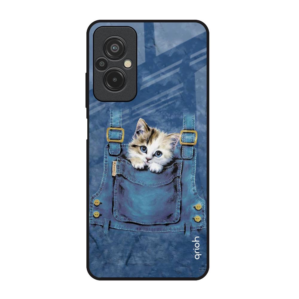 Kitty In Pocket Redmi 11 Prime Glass Back Cover Online