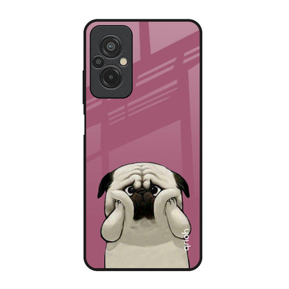 Funny Pug Face Redmi 11 Prime Glass Back Cover Online