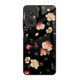 Black Spring Floral Redmi 11 Prime Glass Back Cover Online