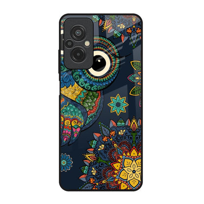 Owl Art Redmi 11 Prime Glass Back Cover Online