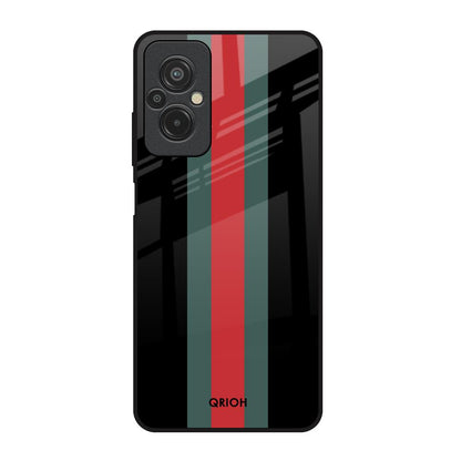 Vertical Stripes Redmi 11 Prime Glass Back Cover Online