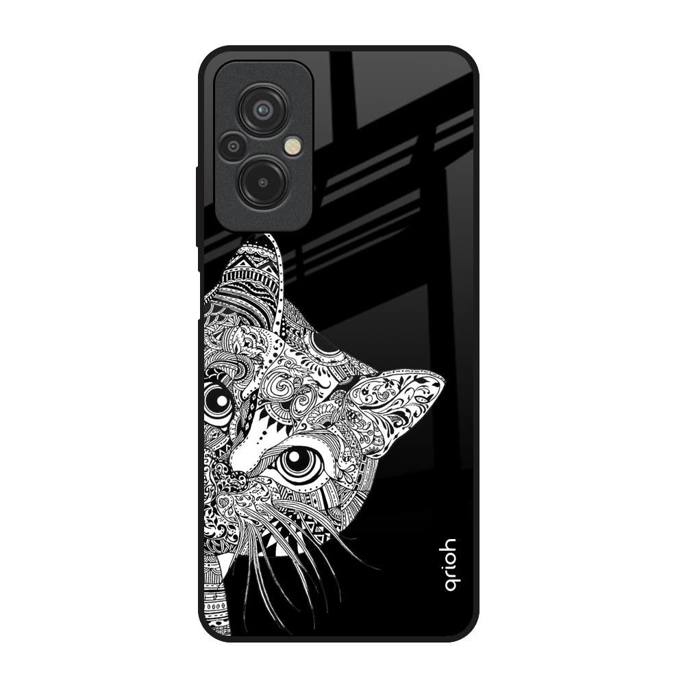 Kitten Mandala Redmi 11 Prime Glass Back Cover Online