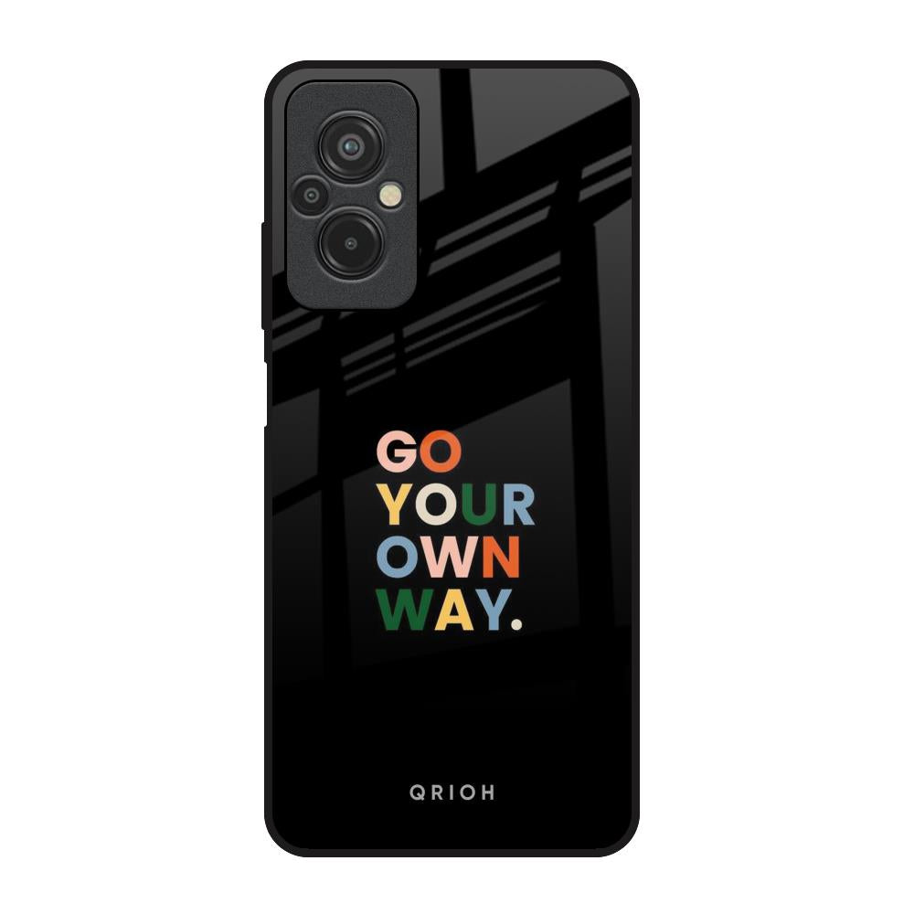 Go Your Own Way Redmi 11 Prime Glass Back Cover Online