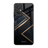 Sleek Golden & Navy Redmi 11 Prime Glass Back Cover Online