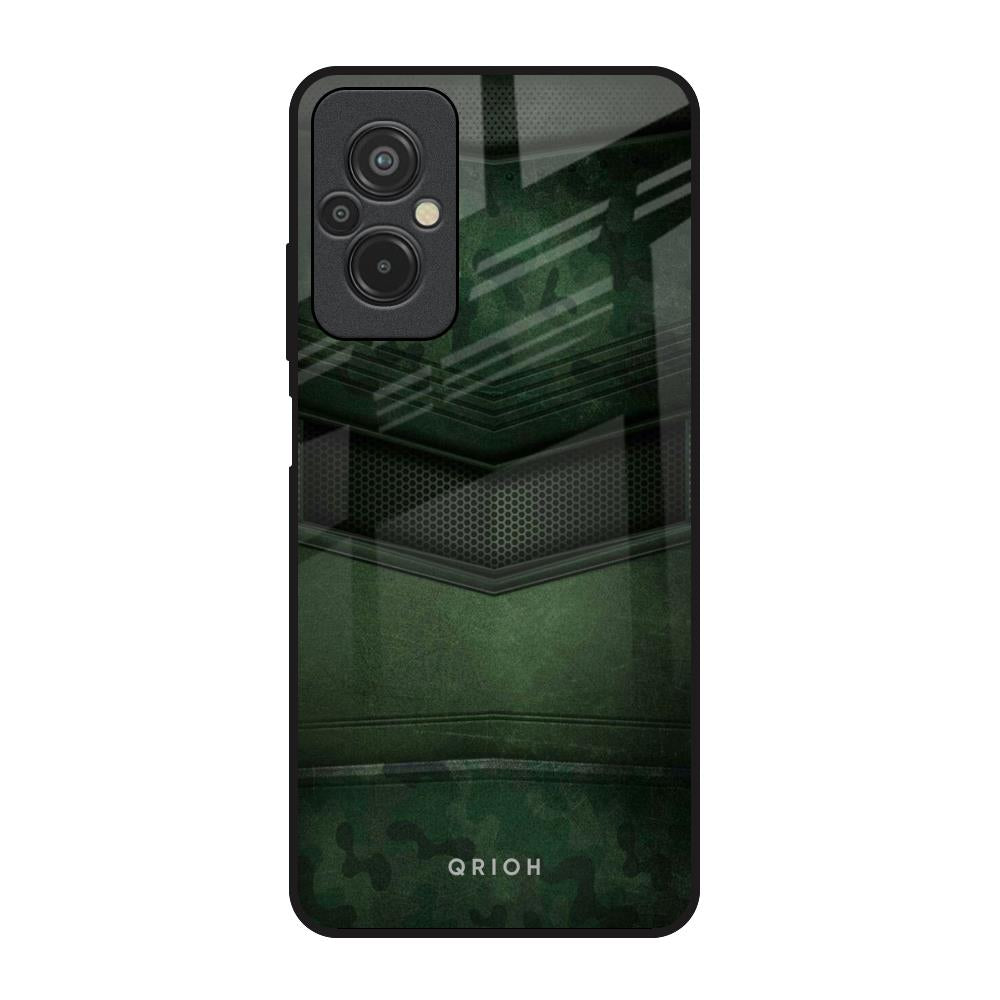 Green Leather Redmi 11 Prime Glass Back Cover Online