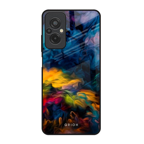 Multicolor Oil Painting Redmi 11 Prime Glass Back Cover Online
