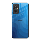 Blue Wave Abstract Redmi 11 Prime Glass Back Cover Online