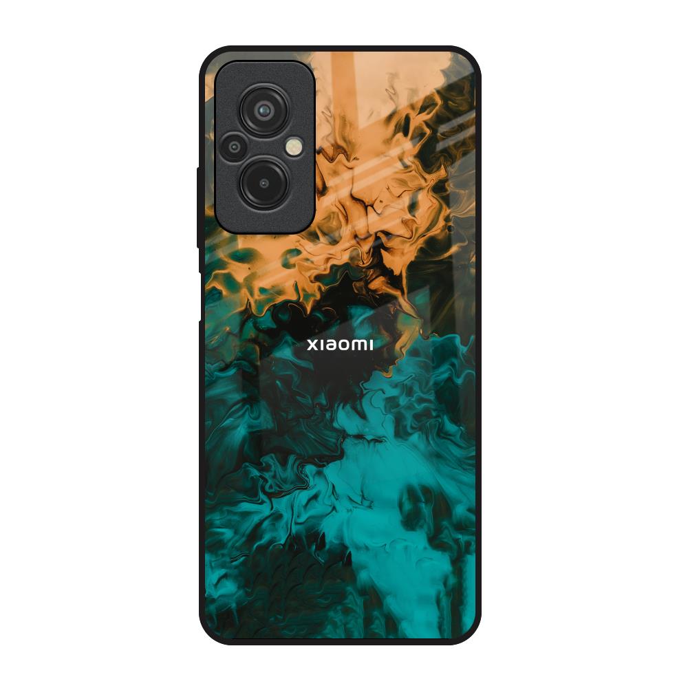 Watercolor Wave Redmi 11 Prime Glass Back Cover Online