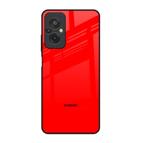 Blood Red Redmi 11 Prime Glass Back Cover Online
