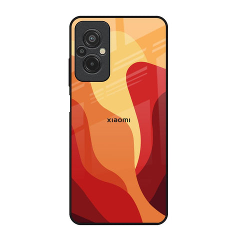Magma Color Pattern Redmi 11 Prime Glass Back Cover Online