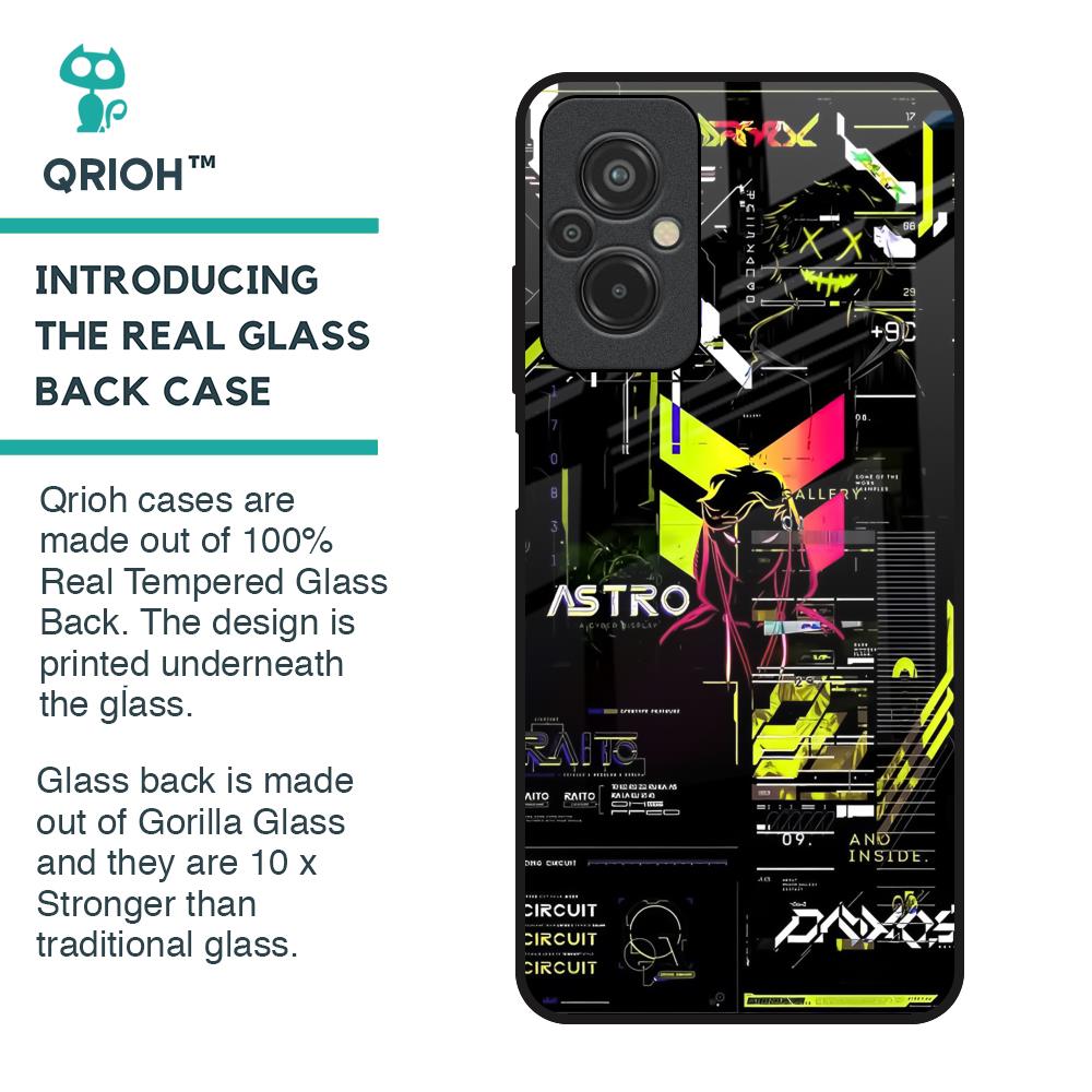 Astro Glitch Glass Case for Redmi 11 Prime