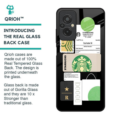Coffee Latte Glass Case for Redmi 11 Prime