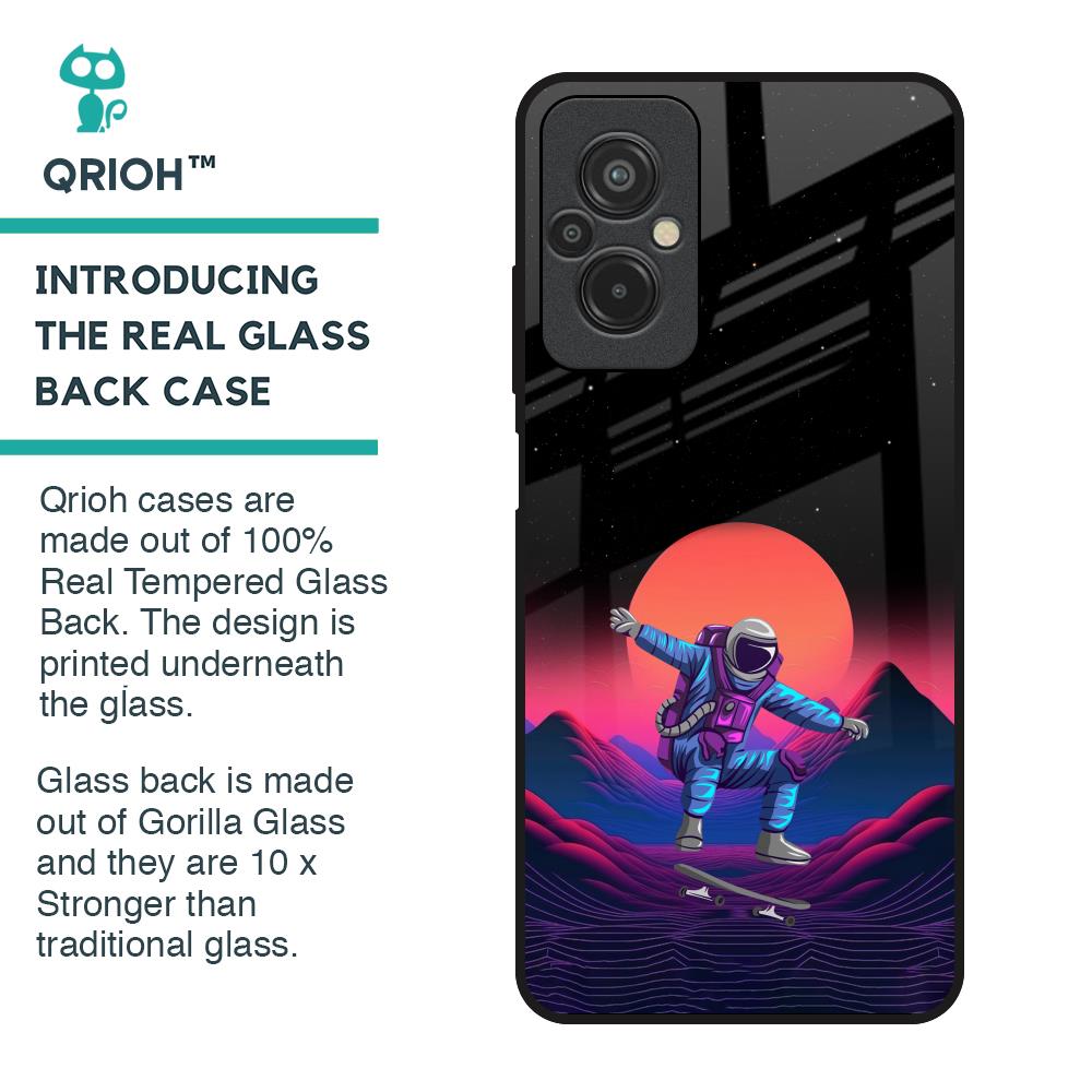 Retro Astronaut Glass Case for Redmi 11 Prime