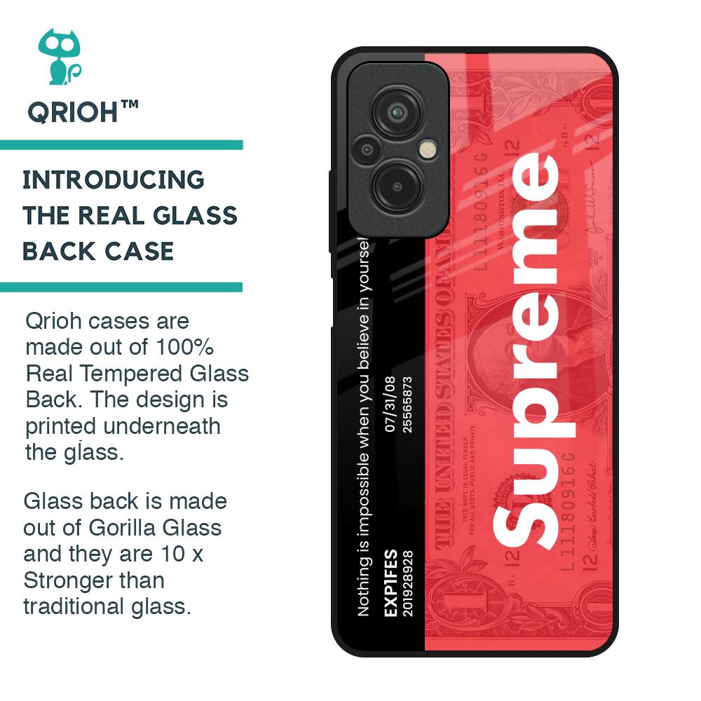 Supreme Ticket Glass Case for Redmi 11 Prime